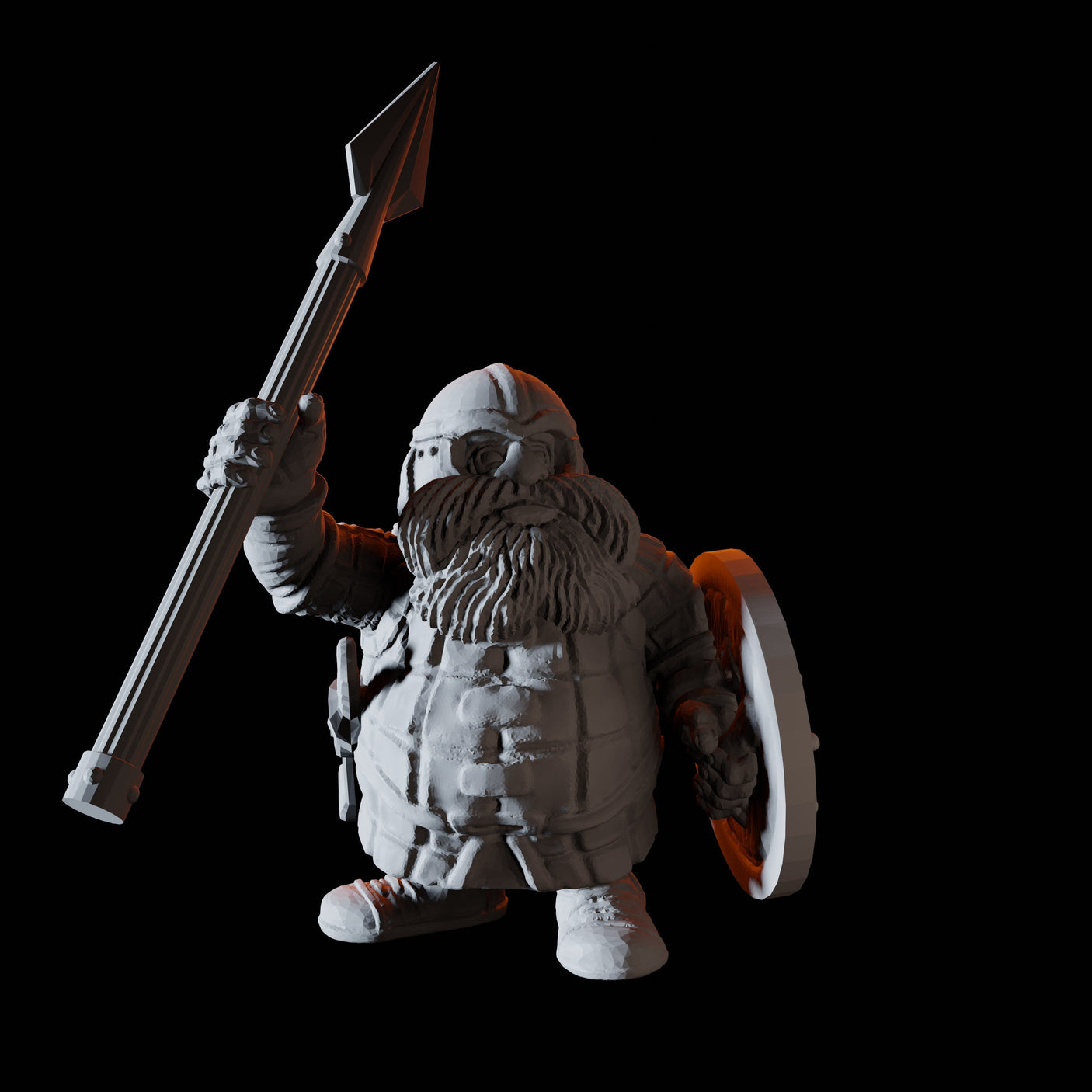 Fifteen Dwarf Spear Fighters Miniature for Dungeons and Dragons, Pathfinder or other TTRPGs