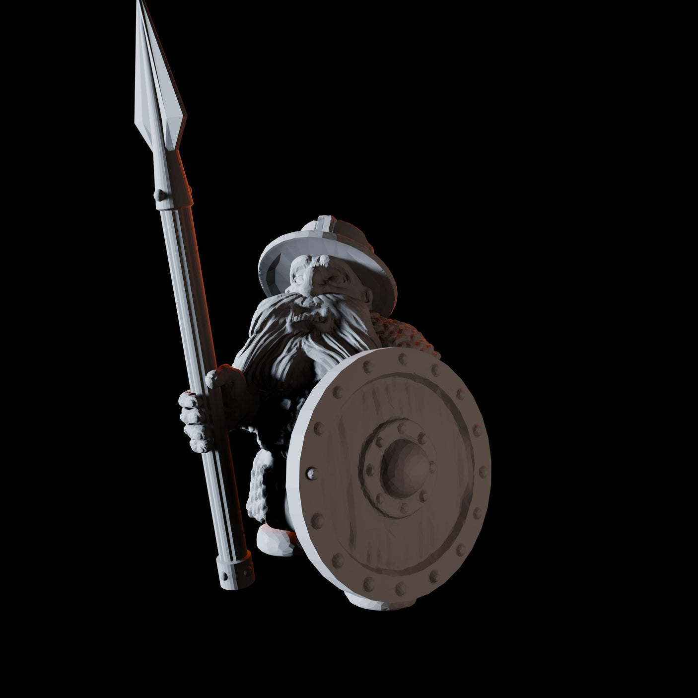 Fifteen Dwarf Spear Fighters Miniature for Dungeons and Dragons, Pathfinder or other TTRPGs