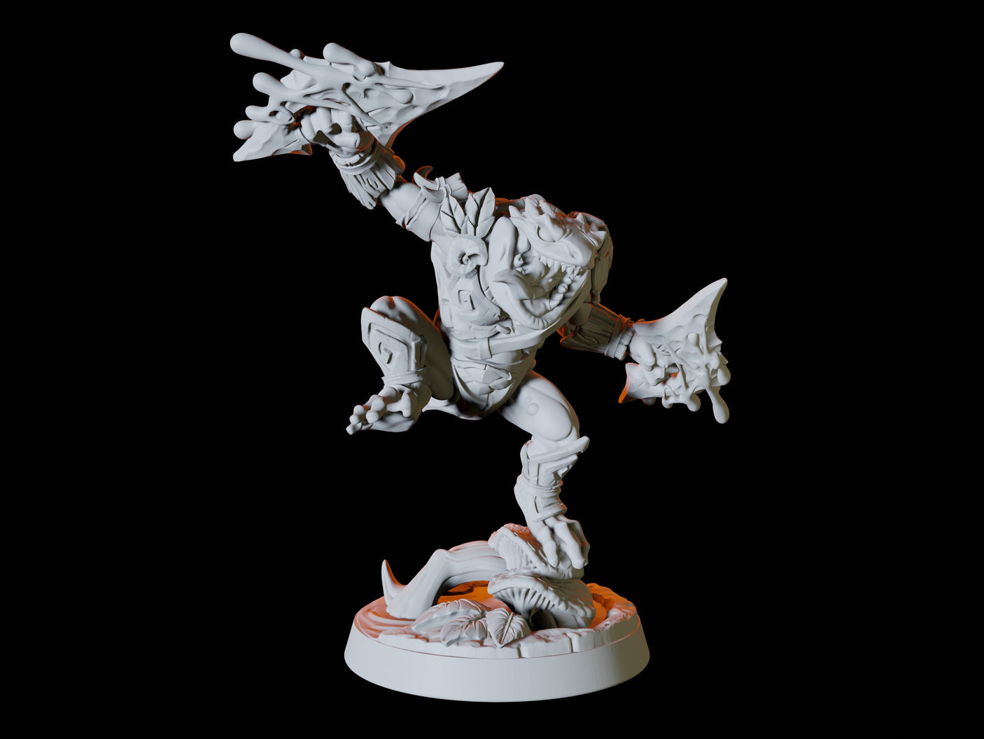 Five Bullywug Soldiers Miniature for Dungeons and Dragons, Pathfinder or other TTRPGs