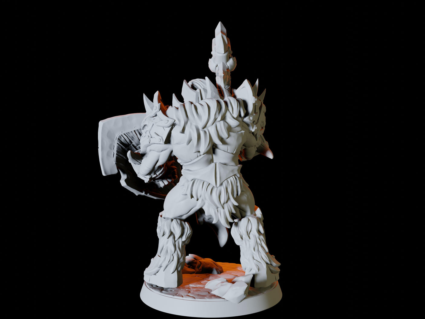 Five Frost Orc Soldiers Miniature for Dungeons and Dragons, Pathfinder or other TTRPGs
