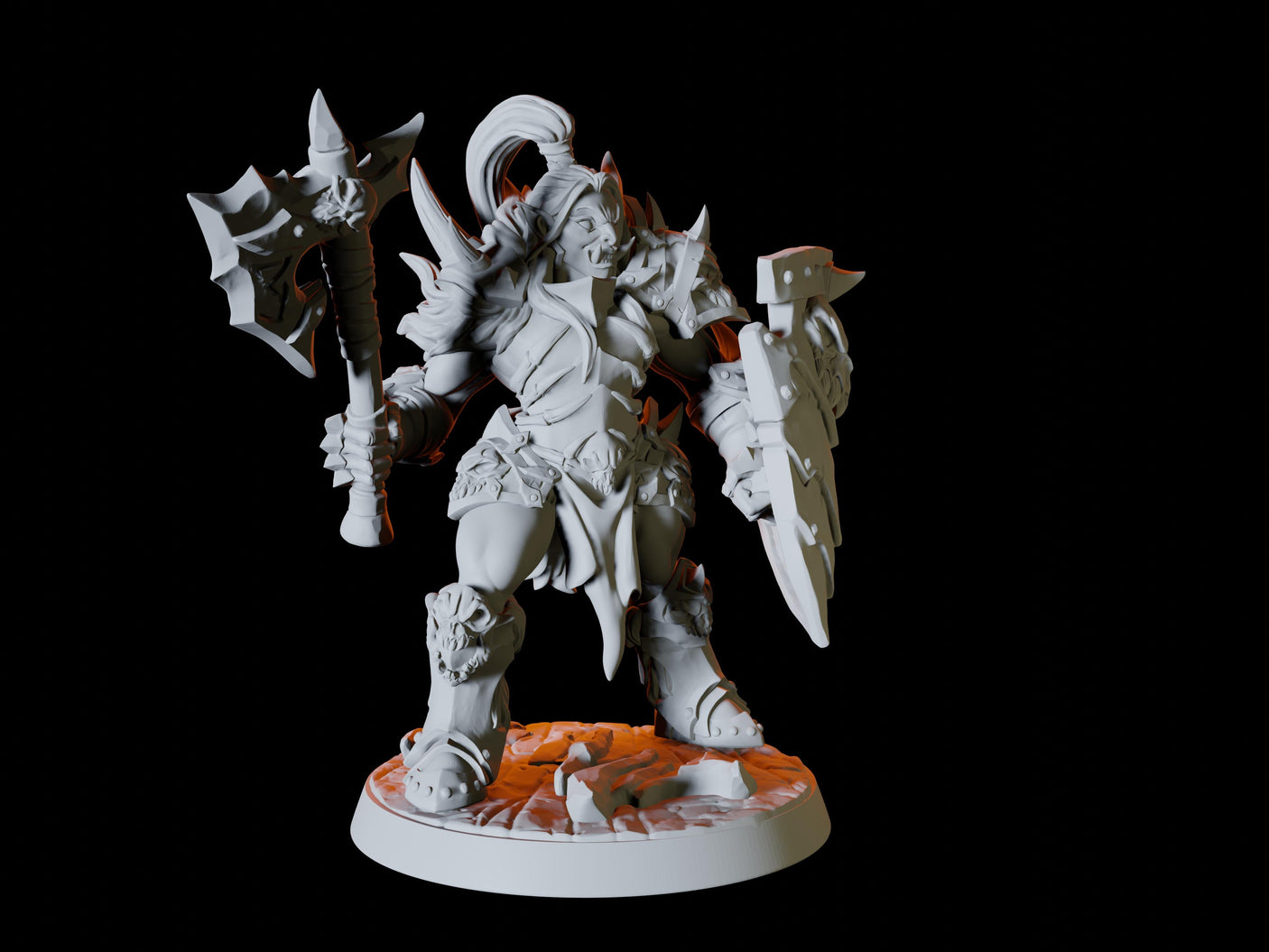 Five Frost Orc Soldiers Miniature for Dungeons and Dragons, Pathfinder or other TTRPGs