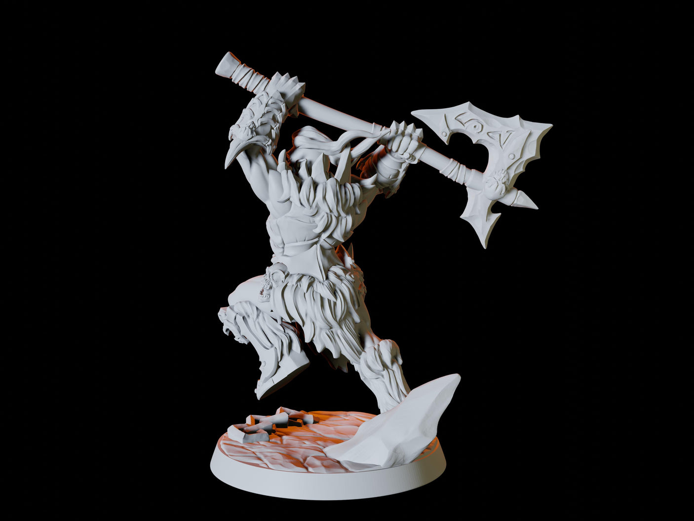 Five Frost Orc Soldiers Miniature for Dungeons and Dragons, Pathfinder or other TTRPGs