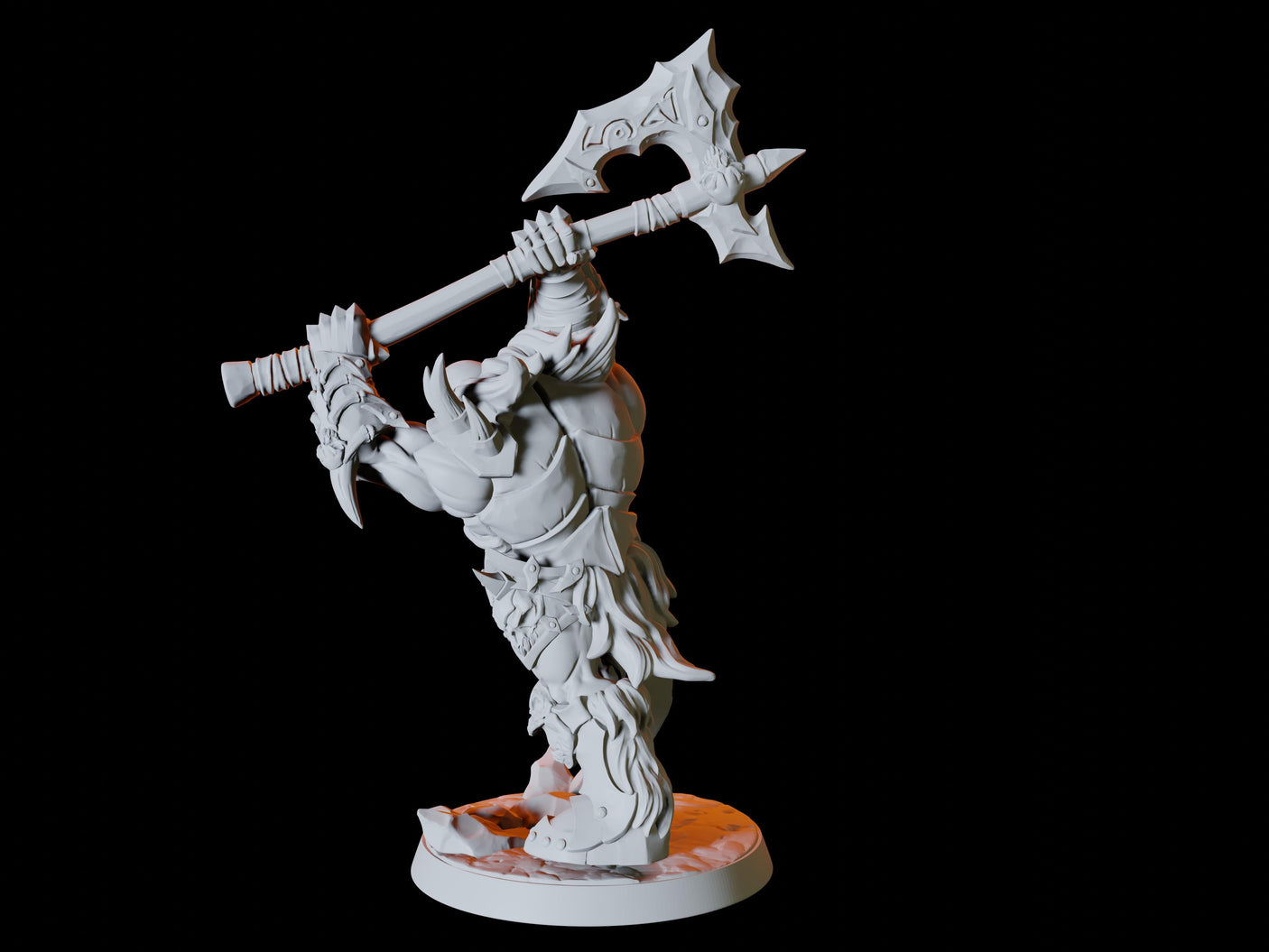Five Frost Orc Soldiers Miniature for Dungeons and Dragons, Pathfinder or other TTRPGs