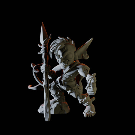 Forest Goblin with spear Miniature for Dungeons and Dragons, Pathfinder or other TTRPGs