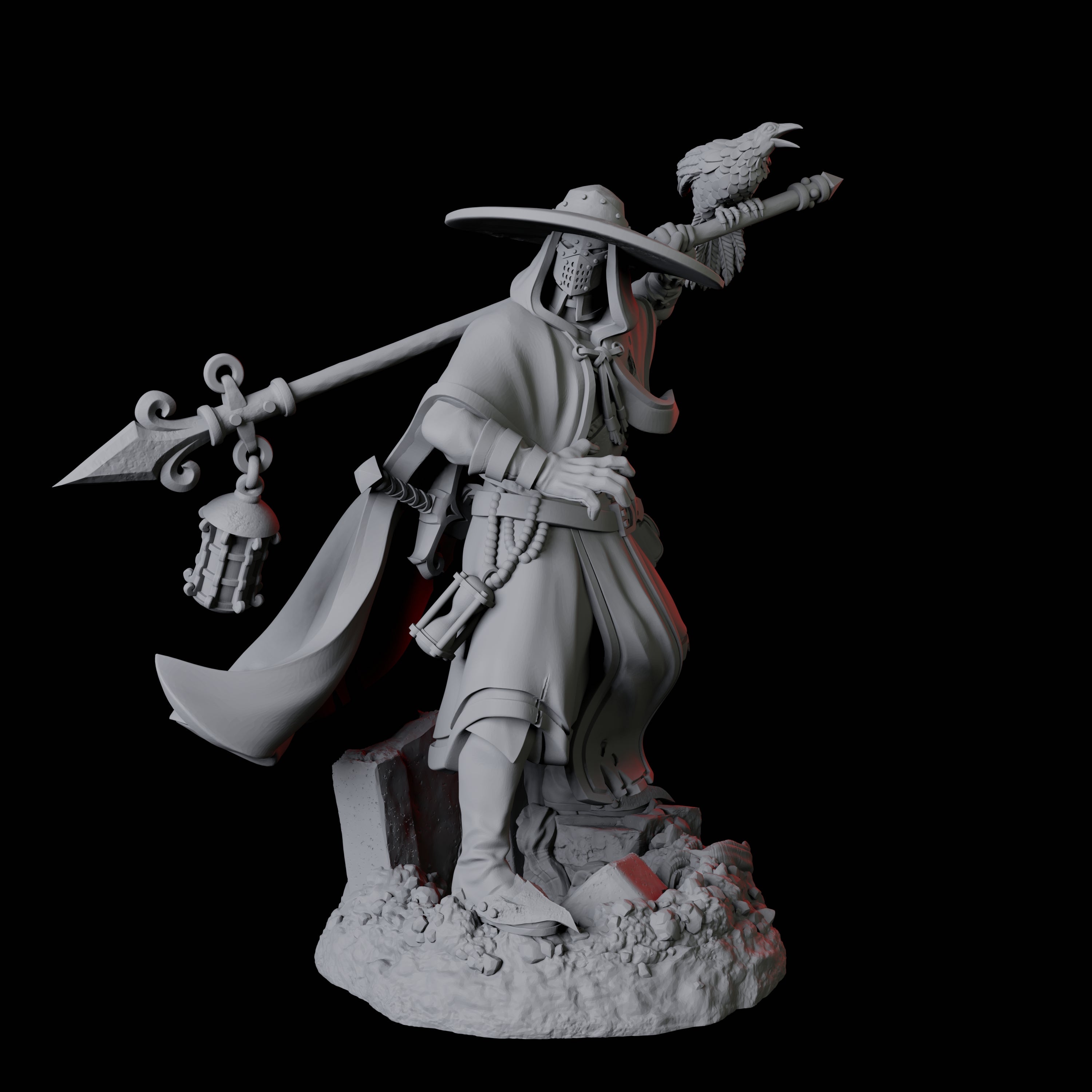 Four Creepy Gravediggers Miniature for Dungeons and Dragons, Pathfinder or other TTRPGs