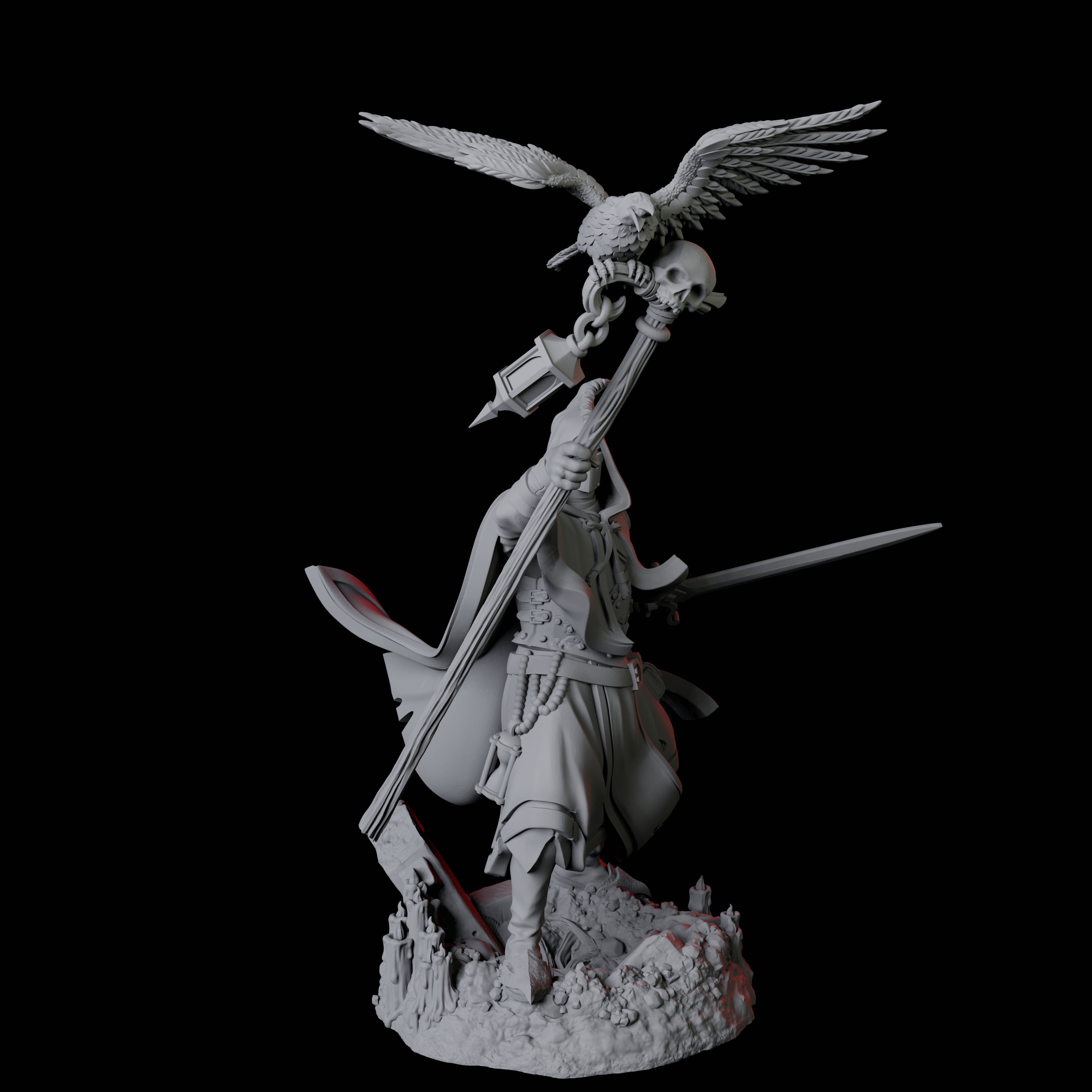 Four Creepy Gravediggers Miniature for Dungeons and Dragons, Pathfinder or other TTRPGs