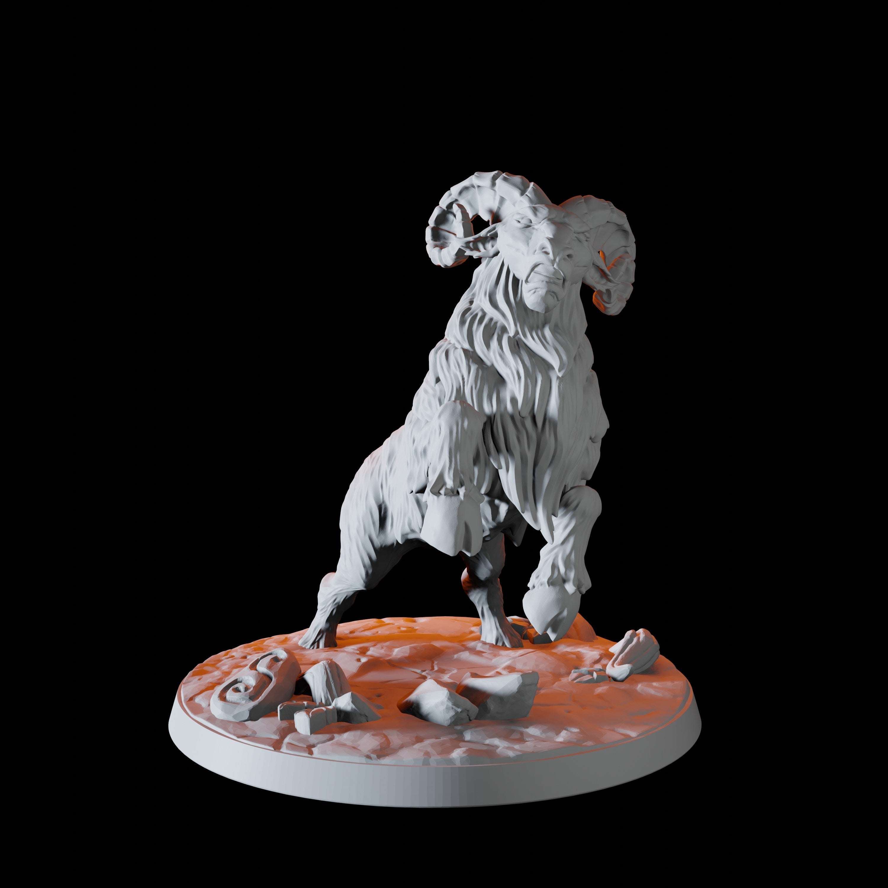Four Giant Ram Miniatures for Dungeons and Dragons - Myth Forged
