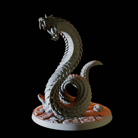Four Giant Snakes Miniature for Dungeons and Dragons, Pathfinder or other TTRPGs