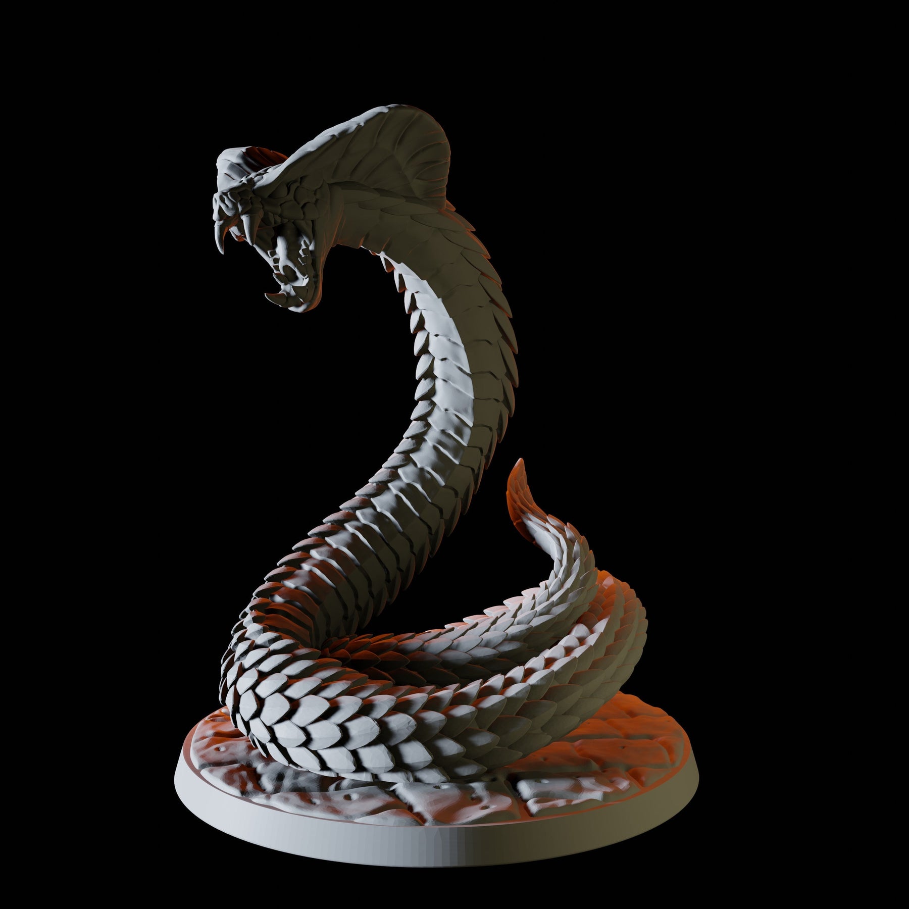 Giant Snake Serpent | Premium 3D Printed Tabletop Miniatures 28mm to 100mm  | dnd 20835