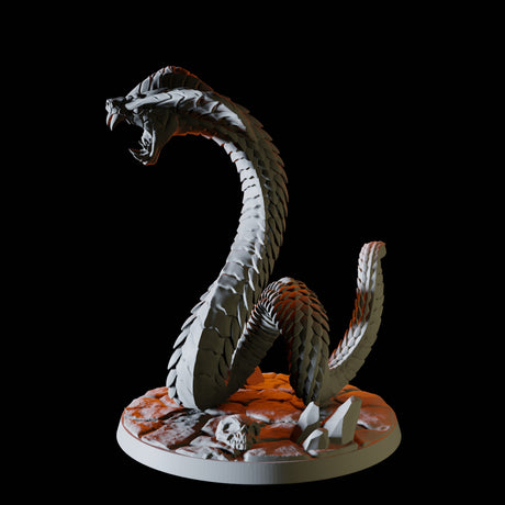 Four Giant Snakes Miniature for Dungeons and Dragons, Pathfinder or other TTRPGs