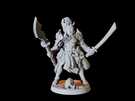 Four Japanese Inspired Orc Soldiers Miniature for Dungeons and Dragons, Pathfinder or other TTRPGs