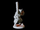 Four Japanese Inspired Orc Soldiers Miniature for Dungeons and Dragons, Pathfinder or other TTRPGs