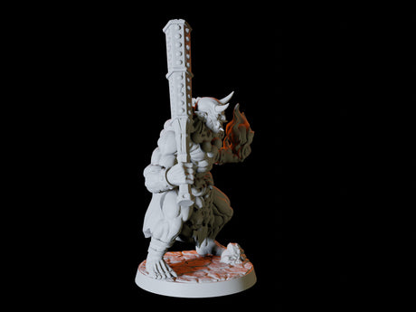 Four Japanese Inspired Orc Soldiers Miniature for Dungeons and Dragons, Pathfinder or other TTRPGs