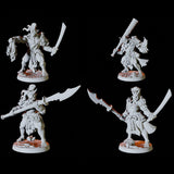 Four Japanese Inspired Orc Soldiers Miniature for Dungeons and Dragons, Pathfinder or other TTRPGs