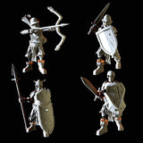 Four Skeletons Miniature for Dungeons and Dragons, Pathfinder or other TTRPGs