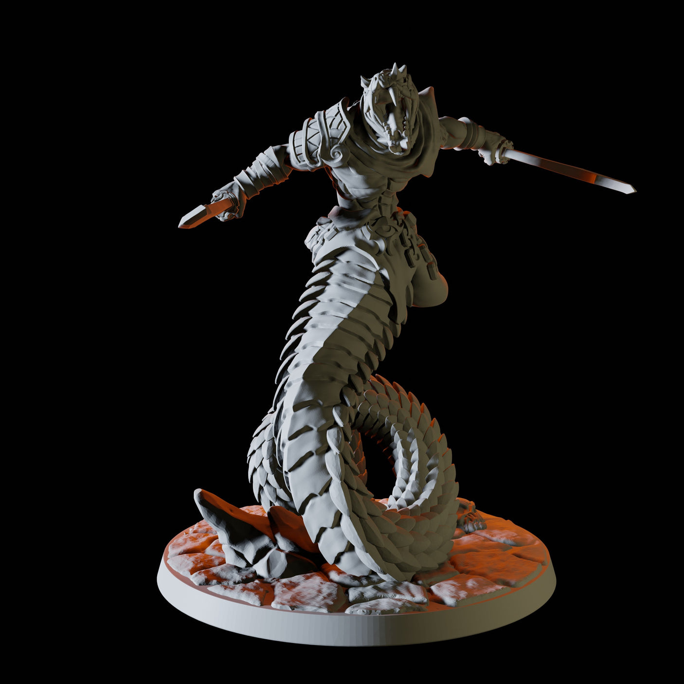 Four Yuan-Ti Abominations Miniature for Dungeons and Dragons, Pathfinder or other TTRPGs
