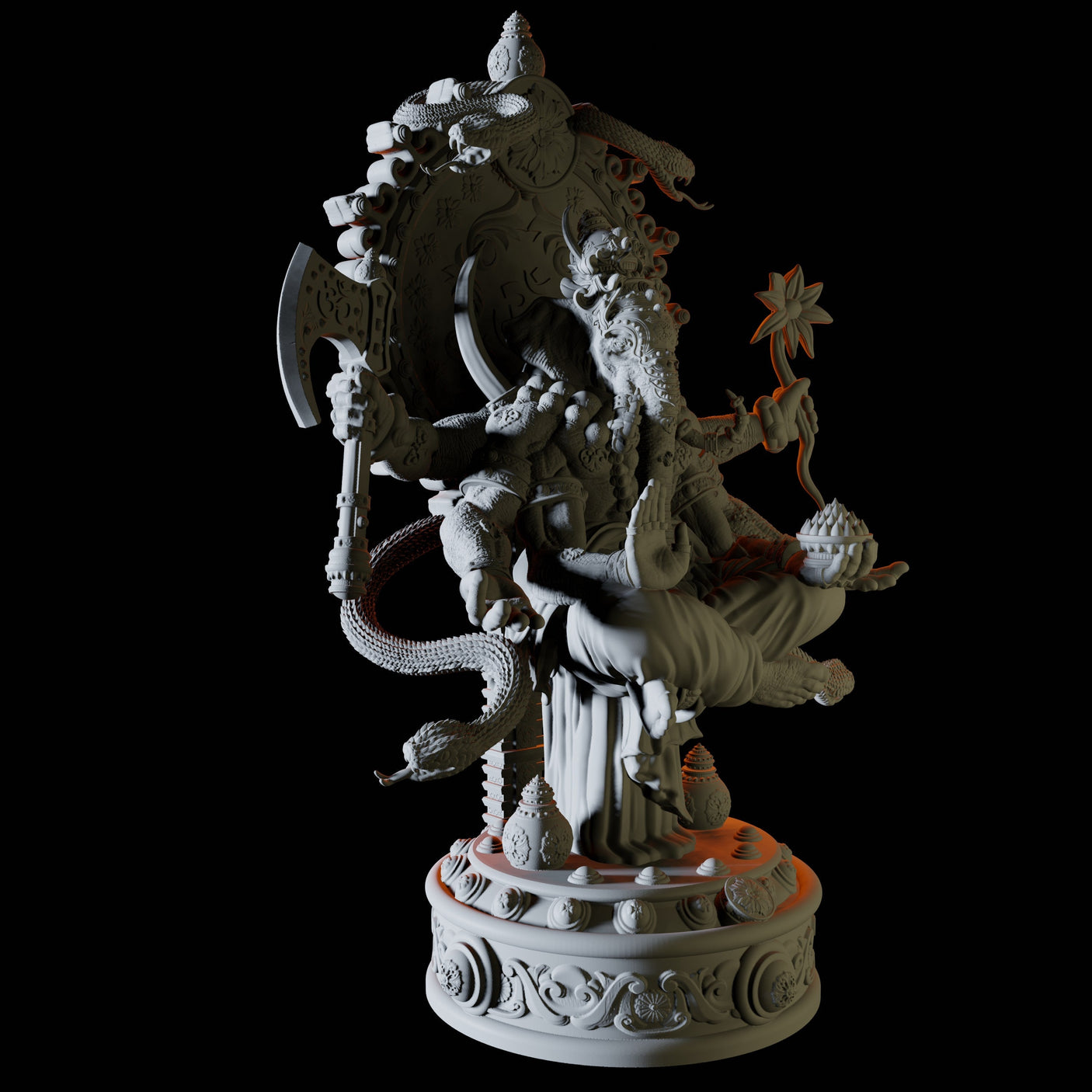 Ganesh Miniature for Dungeons and Dragons, Pathfinder or other TTRPGs