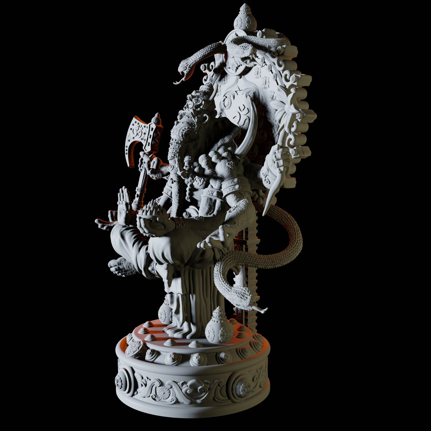 Ganesh Miniature for Dungeons and Dragons, Pathfinder or other TTRPGs