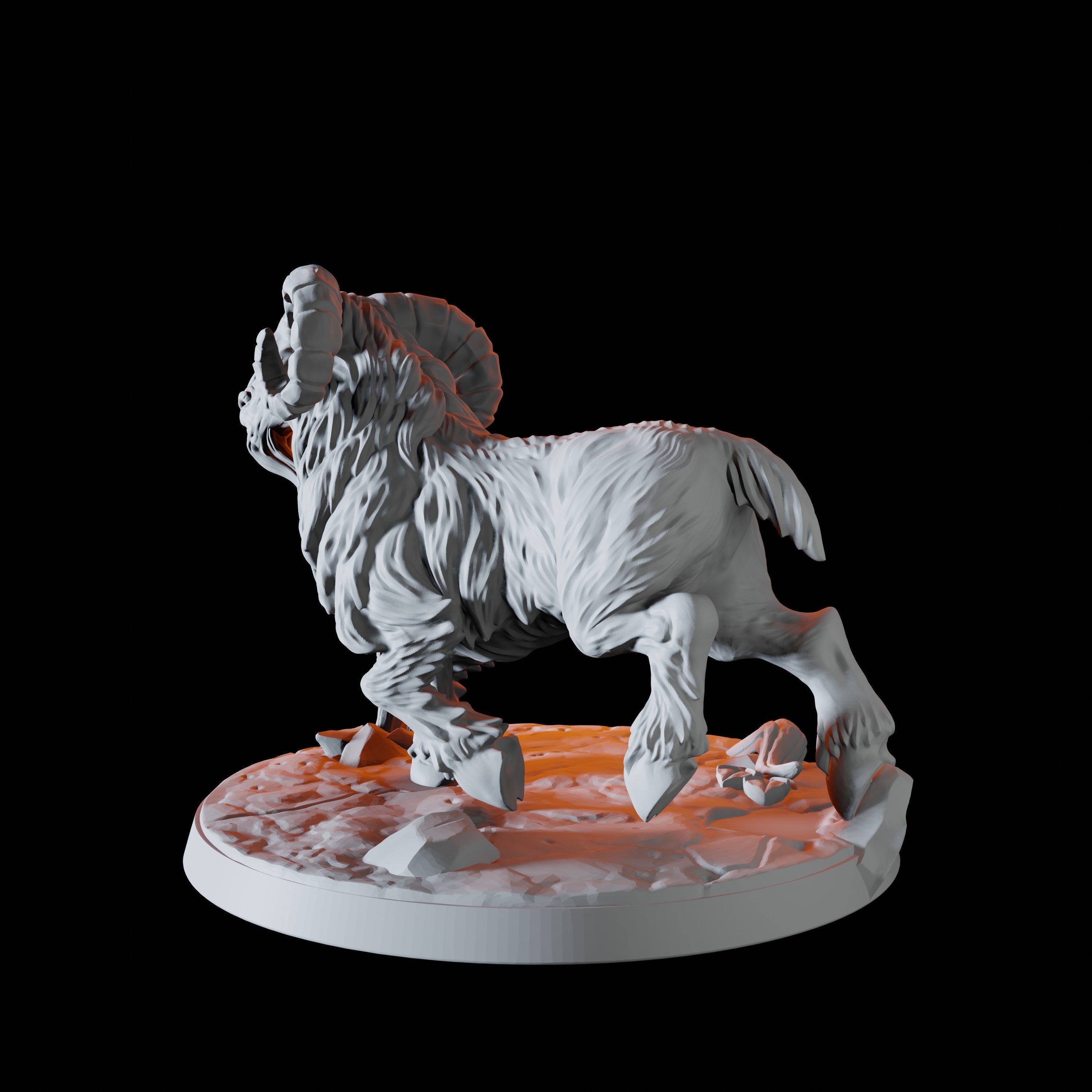 Giant Ram Miniature B for Dungeons and Dragons - Myth Forged