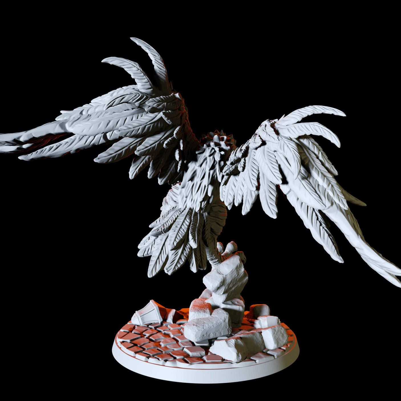 Giant Raven Miniature for Dungeons and Dragons, Pathfinder or other TTRPGs