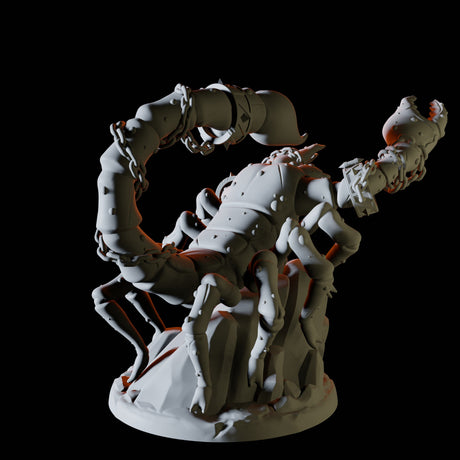 Giant Scorpion on a rock Miniature for Dungeons and Dragons, Pathfinder or other TTRPGs