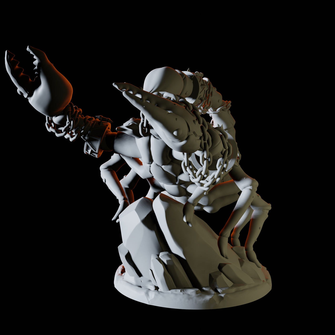 Giant Scorpion on a rock Miniature for Dungeons and Dragons, Pathfinder or other TTRPGs