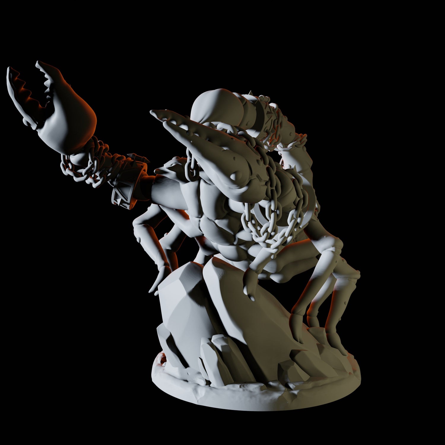 Giant Scorpion on a rock Miniature for Dungeons and Dragons, Pathfinder or other TTRPGs