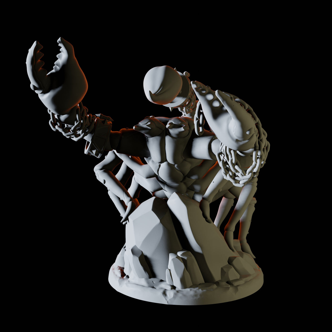 Giant Scorpion on a rock Miniature for Dungeons and Dragons, Pathfinder or other TTRPGs