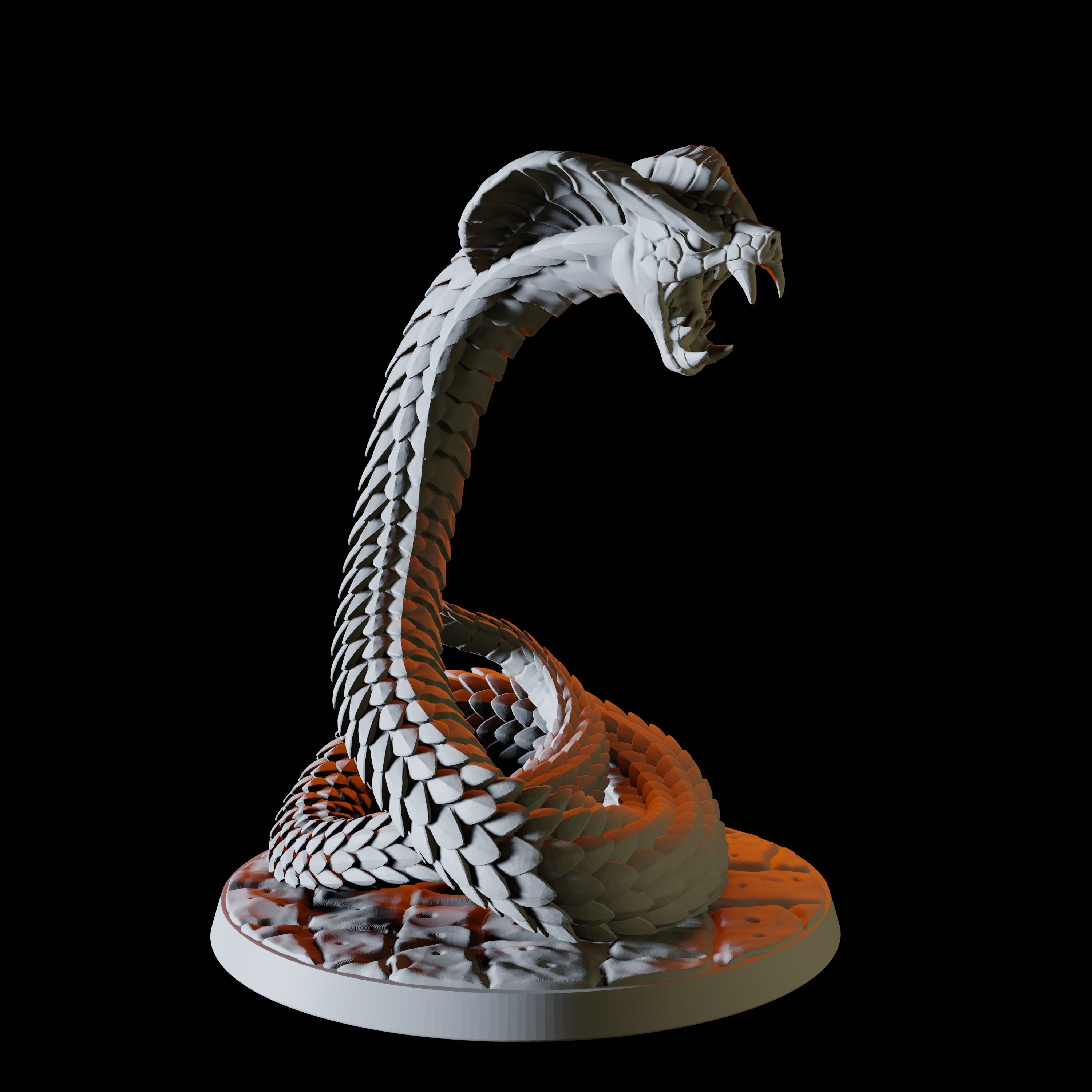 Giant Snake Miniature for Dungeons and Dragons - Myth Forged