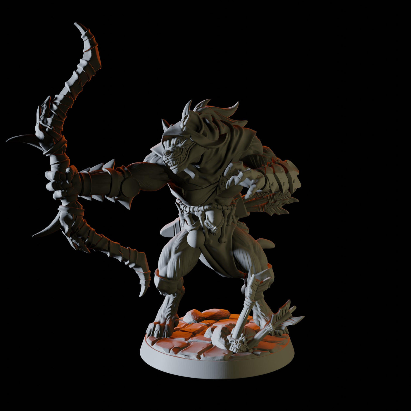 Gnoll Archer Miniature for Dungeons and Dragons, Pathfinder or other TTRPGs