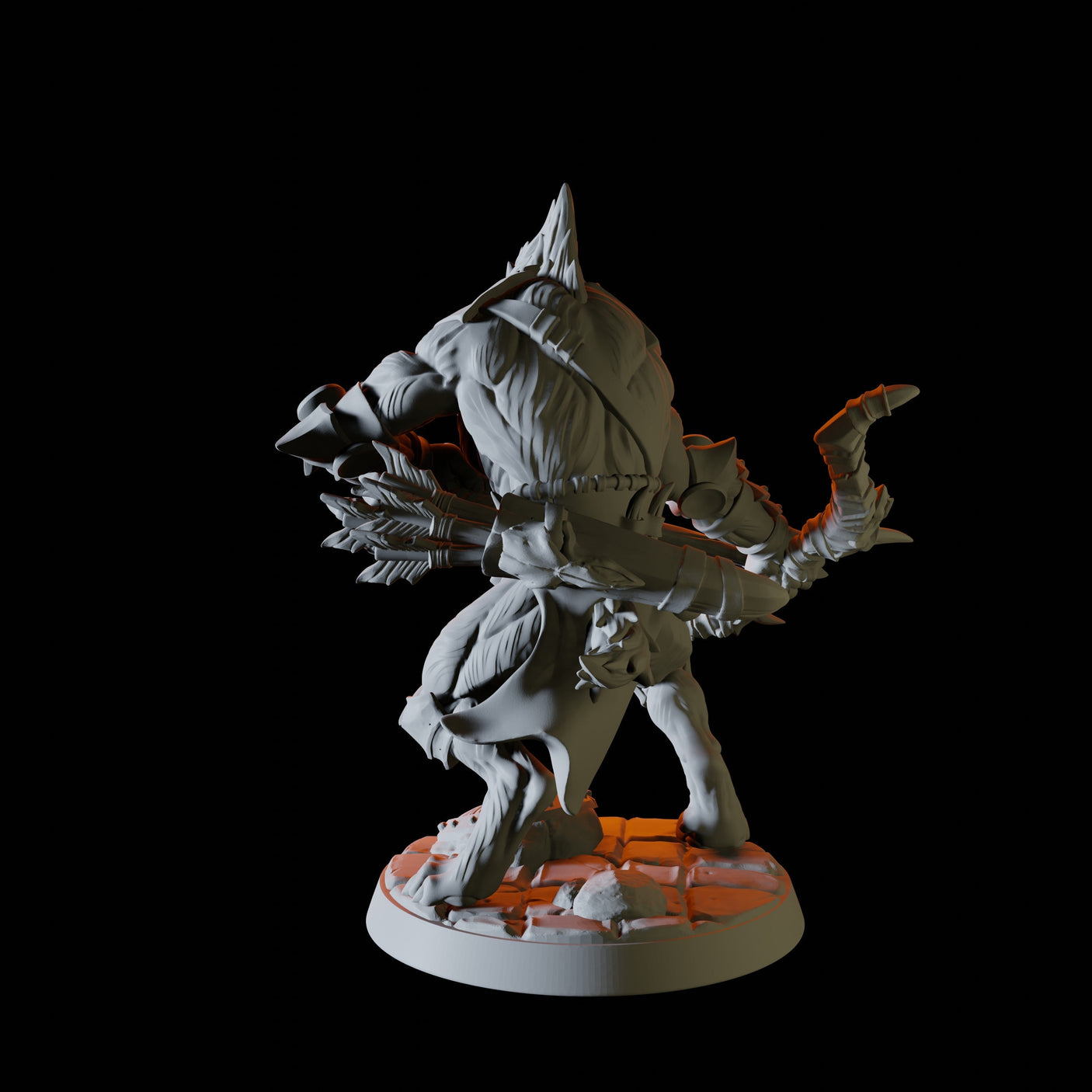 Gnoll with bow and arrow Miniature for Dungeons and Dragons, Pathfinder or other TTRPGs