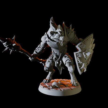 Gnoll with mace and shield Miniature for Dungeons and Dragons, Pathfinder or other TTRPGs
