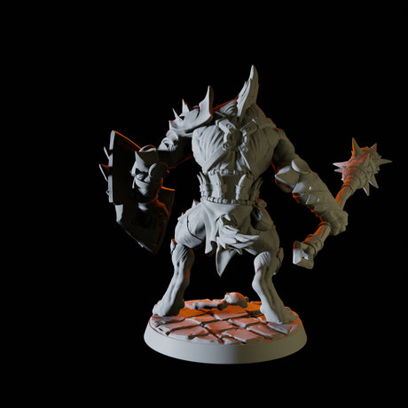 Gnoll with mace and shield Miniature for Dungeons and Dragons, Pathfinder or other TTRPGs