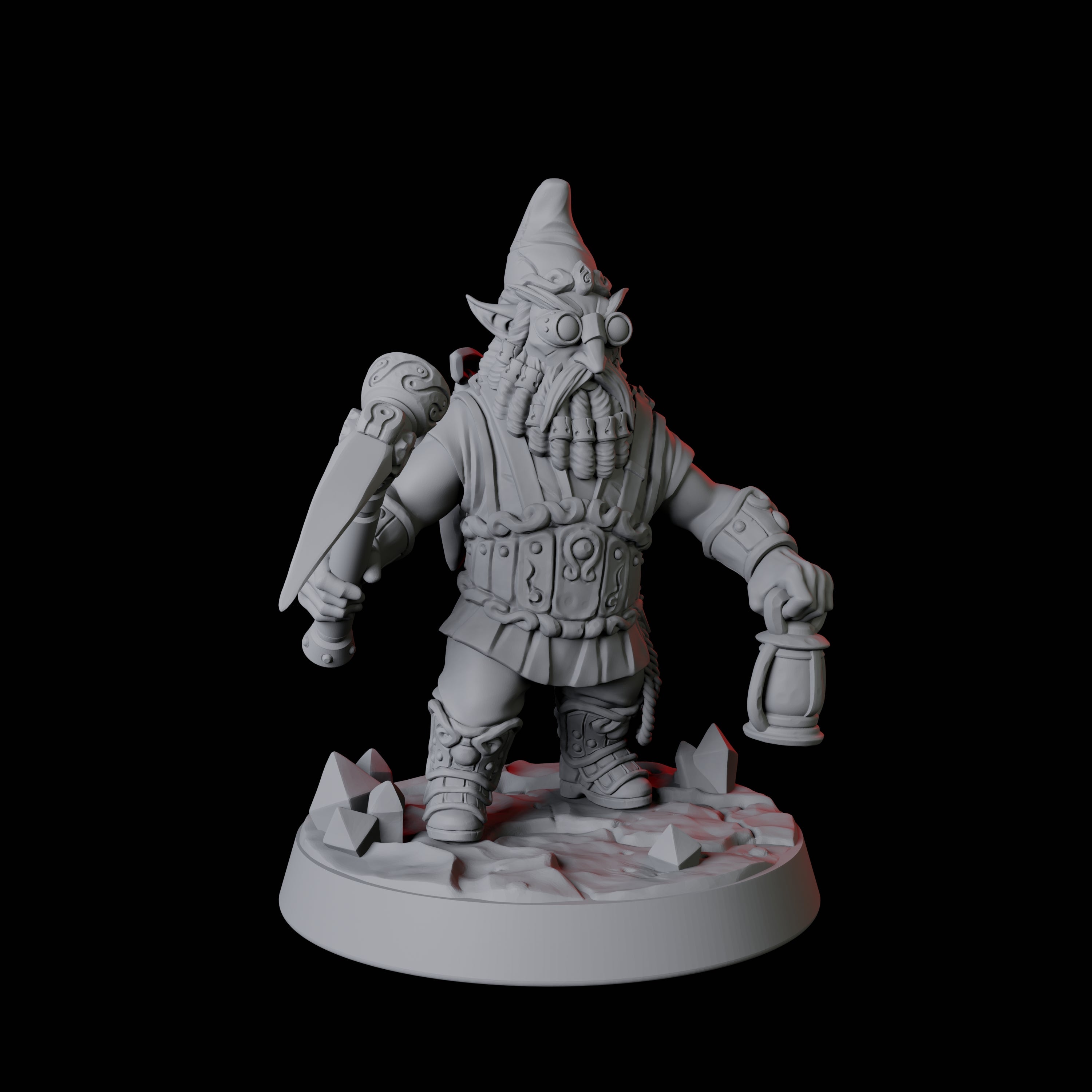 Gnome Miner A Miniature for Dungeons and Dragons, Pathfinder or other TTRPGs