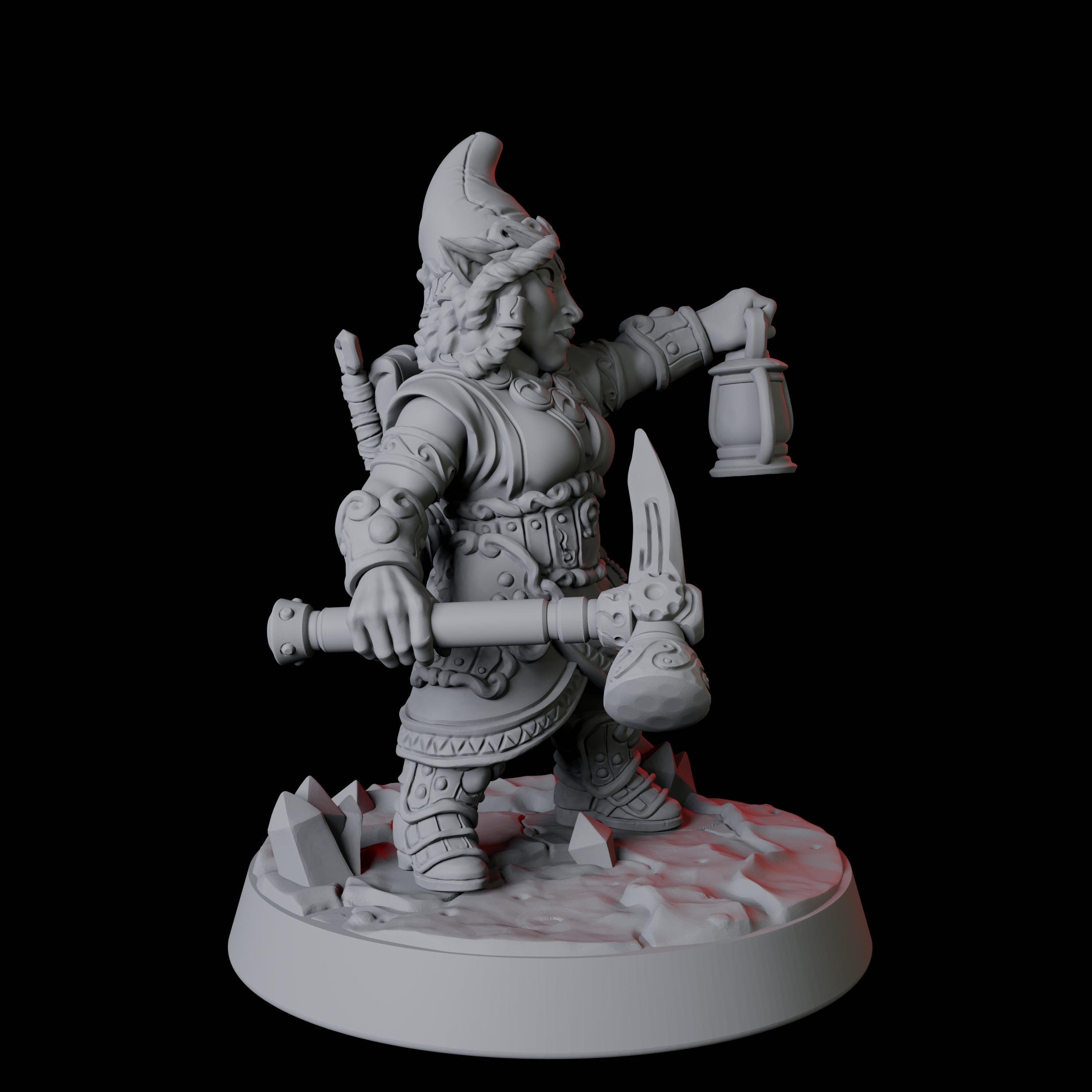 Gnome Miner D Miniature for Dungeons and Dragons, Pathfinder or other TTRPGs