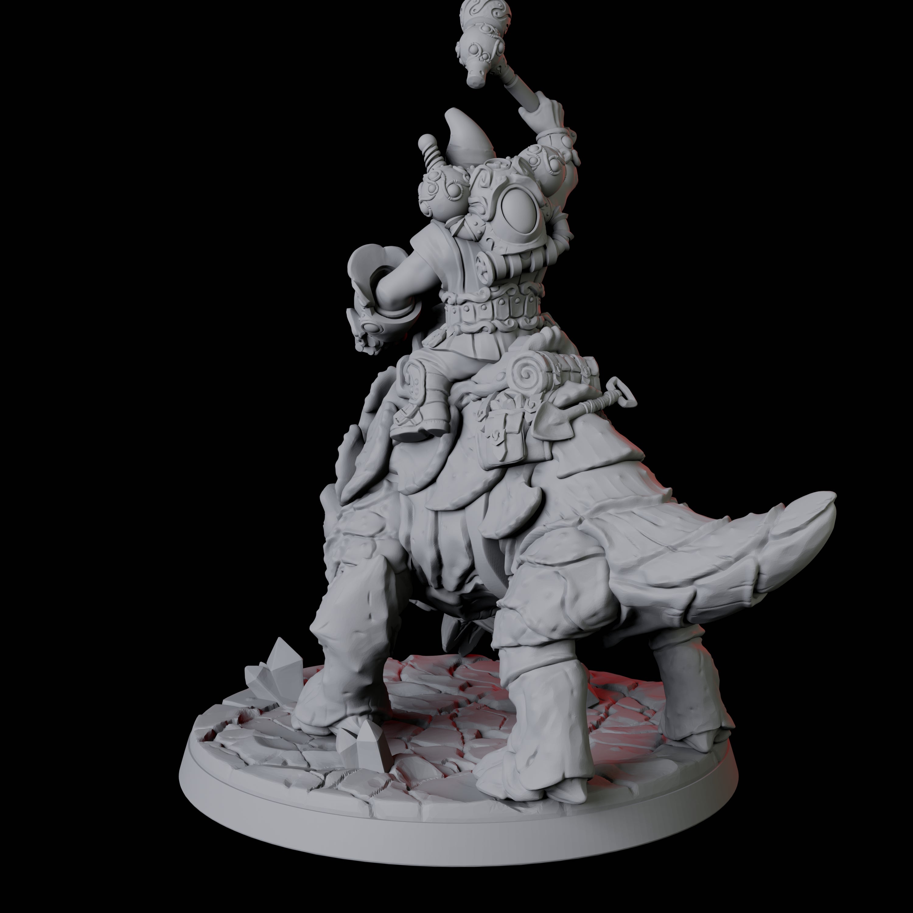 Gnome Rider A Miniature for Dungeons and Dragons, Pathfinder or other TTRPGs