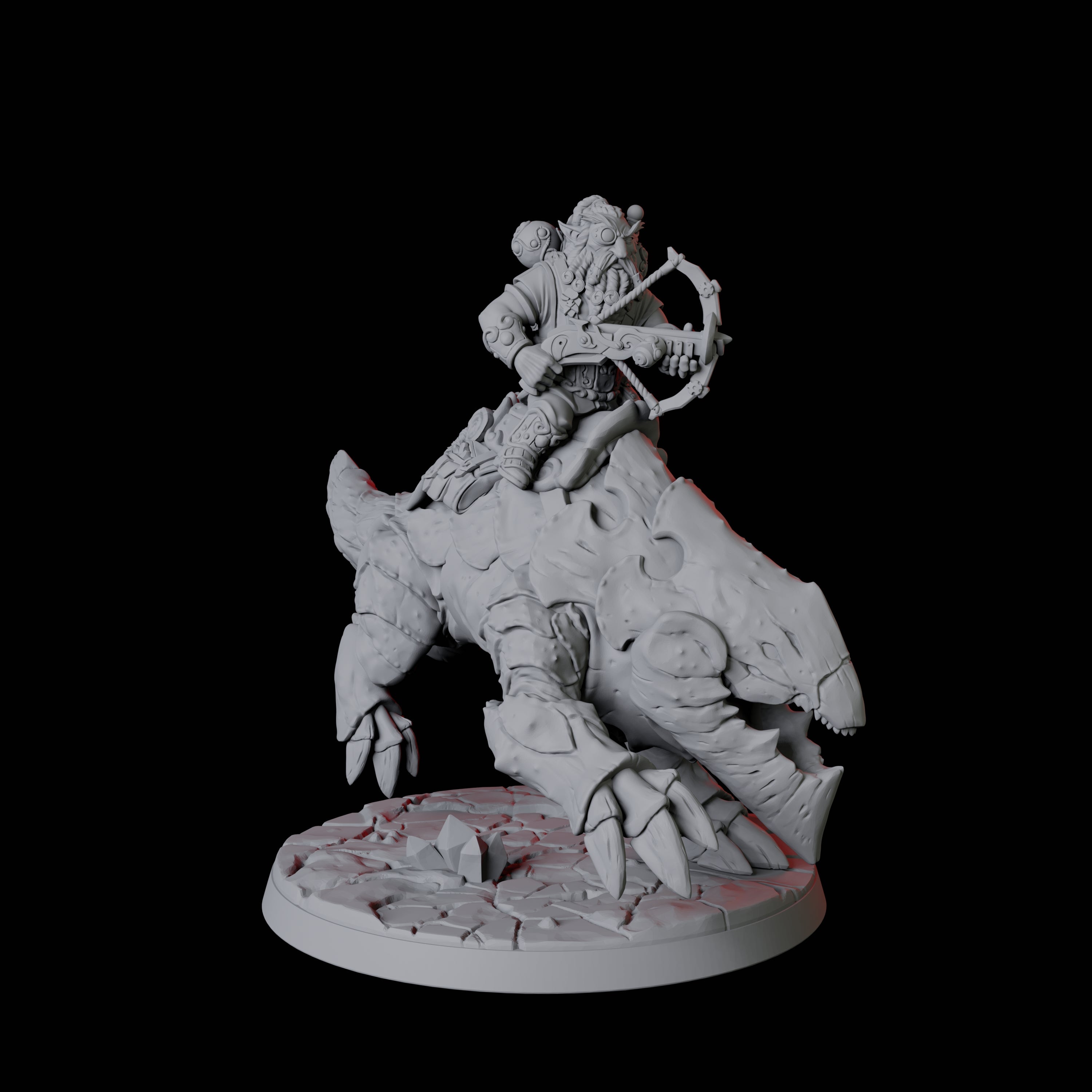 Gnome Rider B Miniature for Dungeons and Dragons, Pathfinder or other TTRPGs