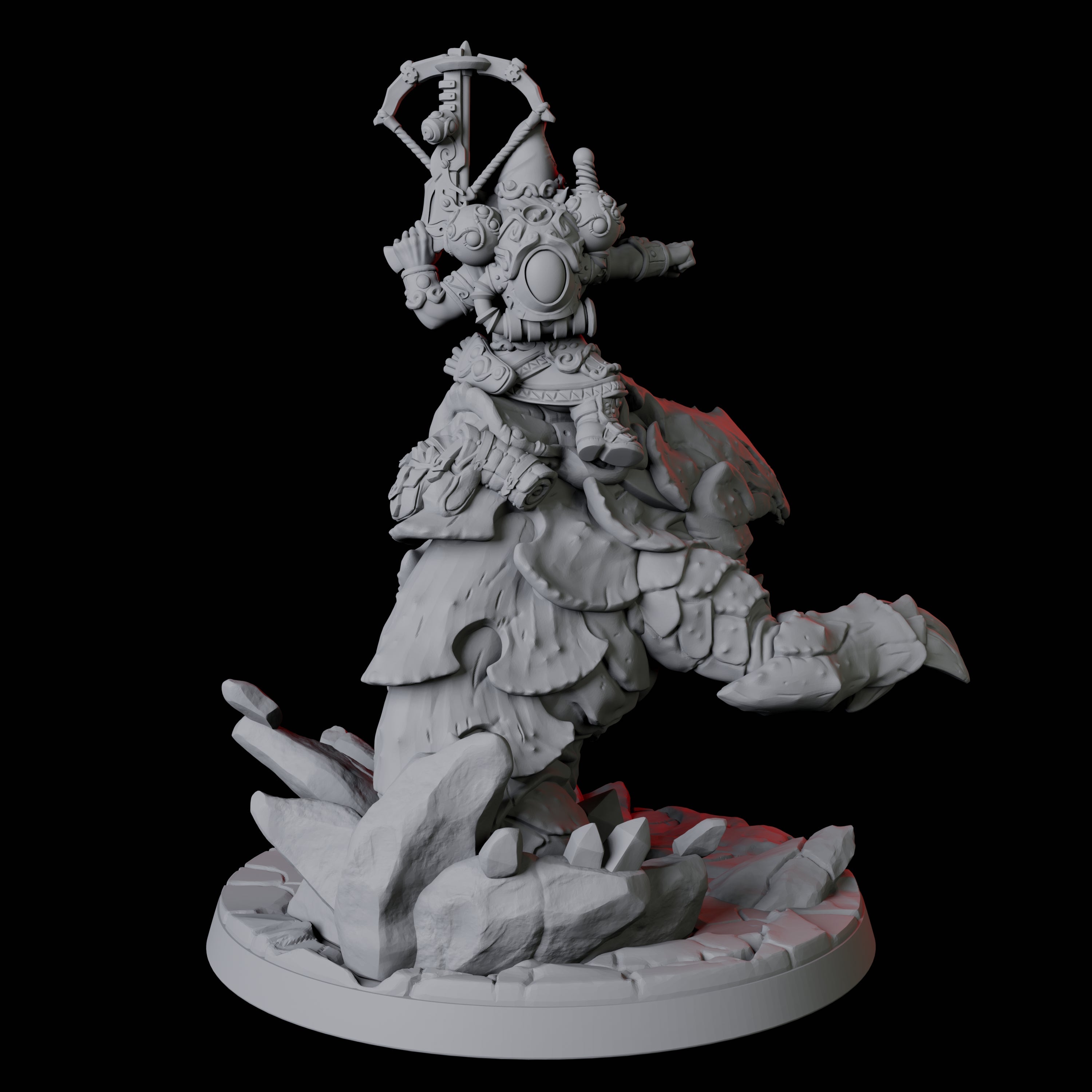 Gnome Rider C Miniature for Dungeons and Dragons, Pathfinder or other TTRPGs