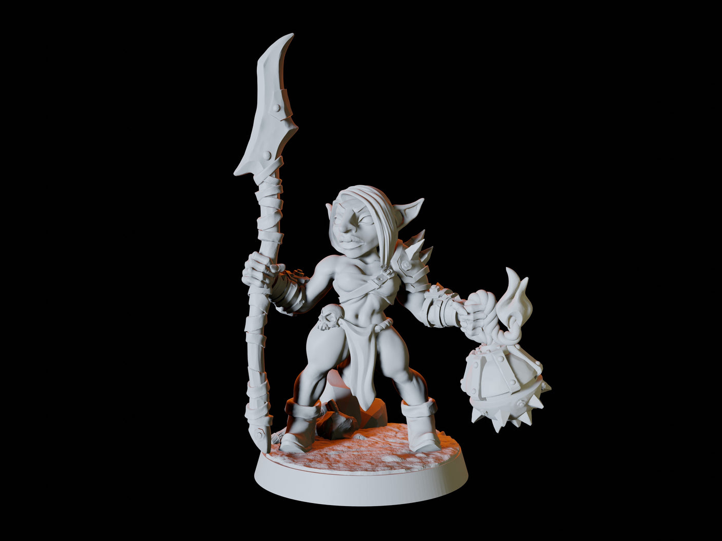 Goblin Army - Six Soldiers Miniature for Dungeons and Dragons, Pathfinder or other TTRPGs