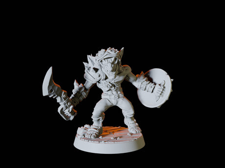 Goblin Army - Six Soldiers Miniature for Dungeons and Dragons, Pathfinder or other TTRPGs