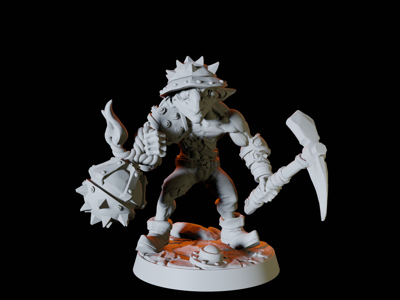 Goblin Army - Six Soldiers Miniature for Dungeons and Dragons, Pathfinder or other TTRPGs