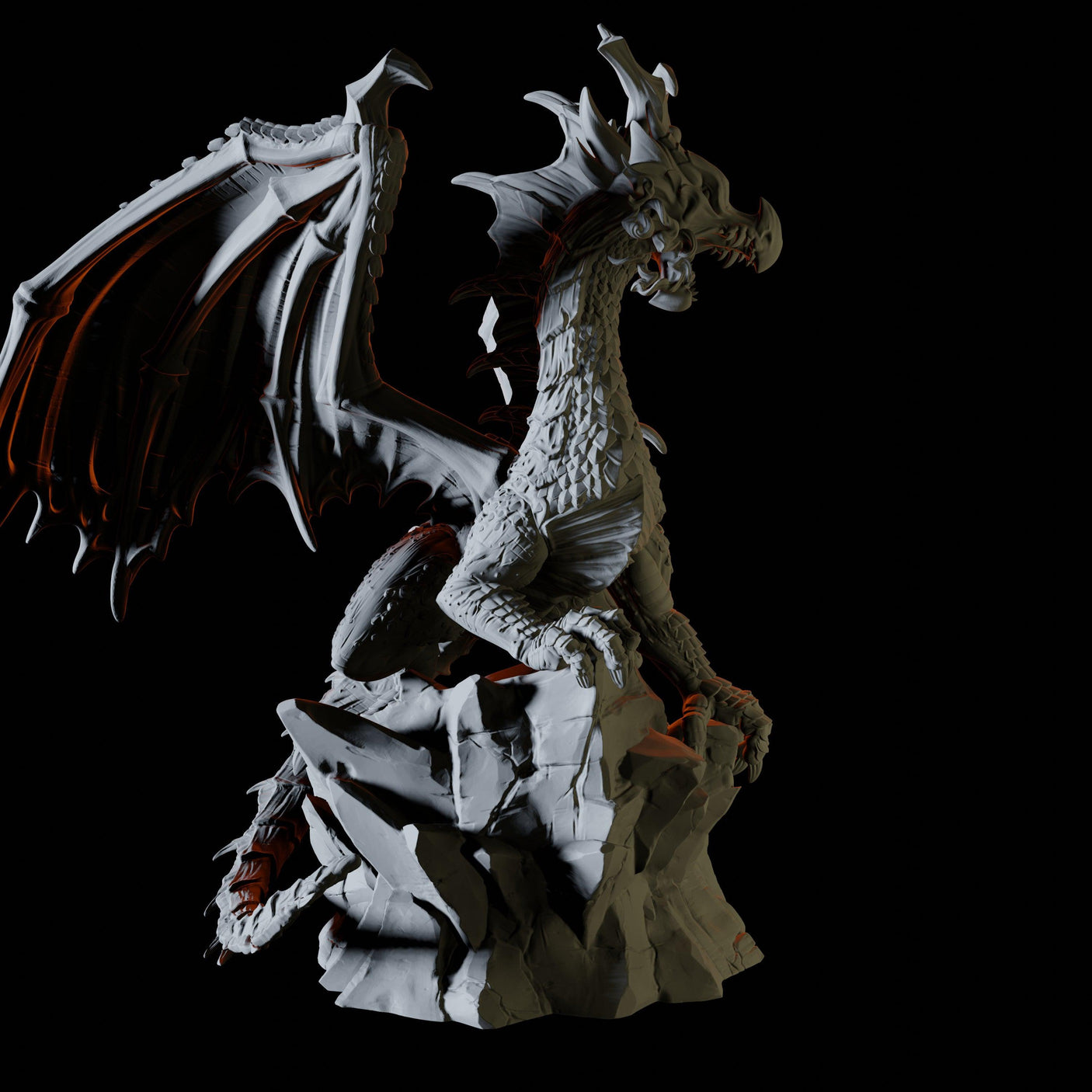 Green Dragon Miniature for Dungeons and Dragons, Pathfinder or other TTRPGs