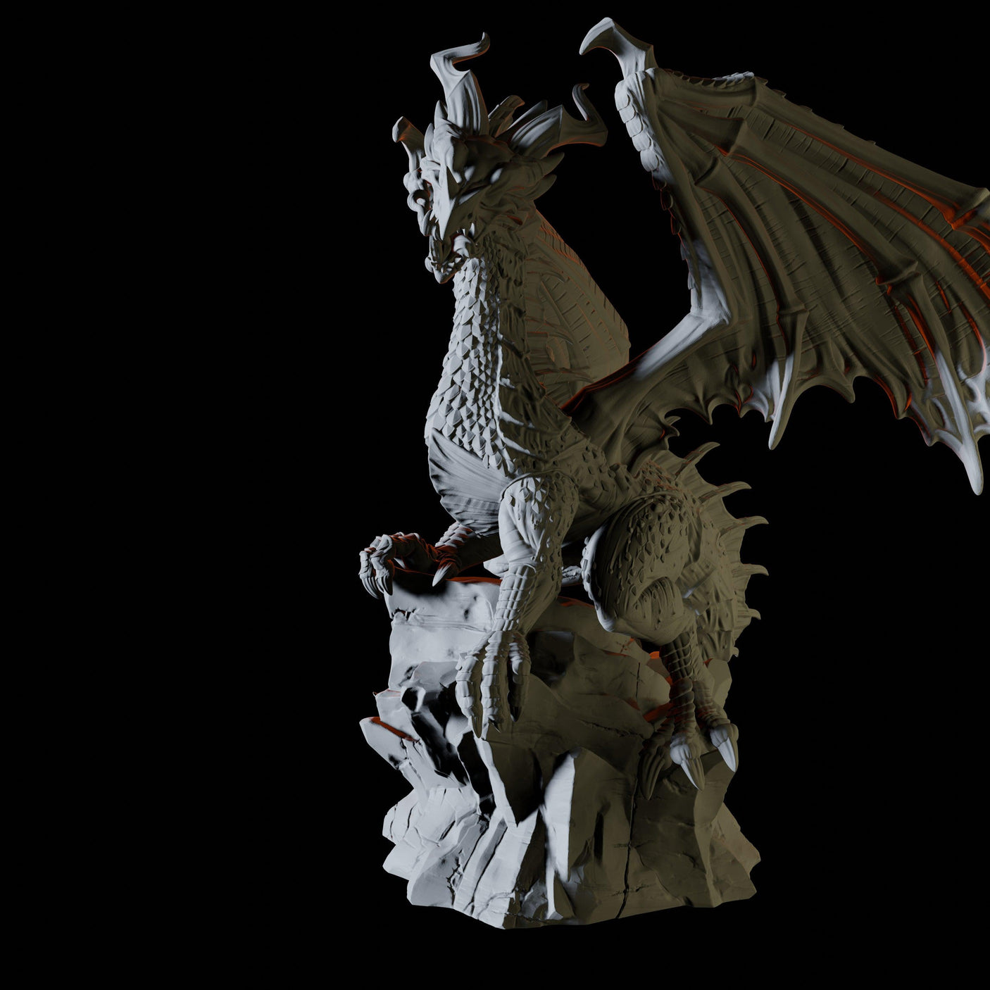 Green Dragon Miniature for Dungeons and Dragons, Pathfinder or other TTRPGs