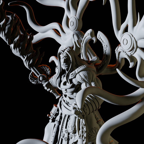 Half Orc Celestial Miniature for Dungeons and Dragons, Pathfinder or other TTRPGs