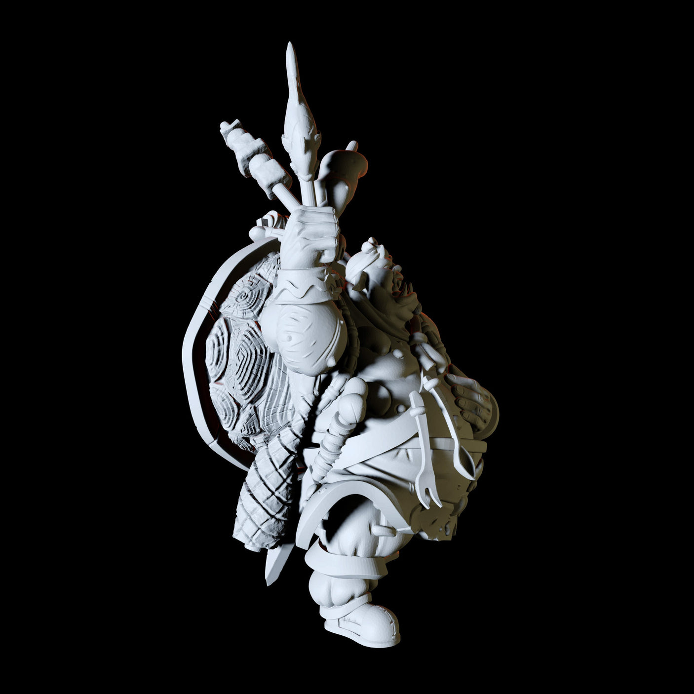 Half Orc Chef Miniature for Dungeons and Dragons, Pathfinder or other TTRPGs