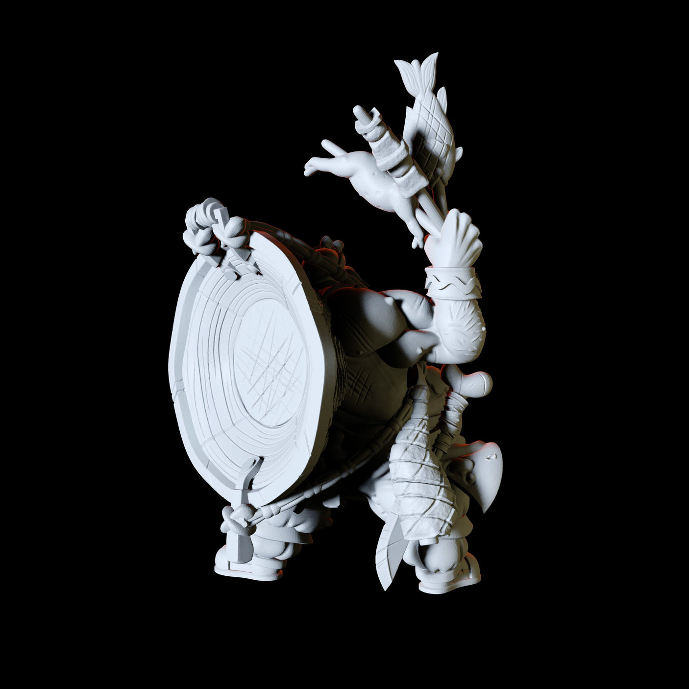 Half Orc Chef Miniature for Dungeons and Dragons, Pathfinder or other TTRPGs
