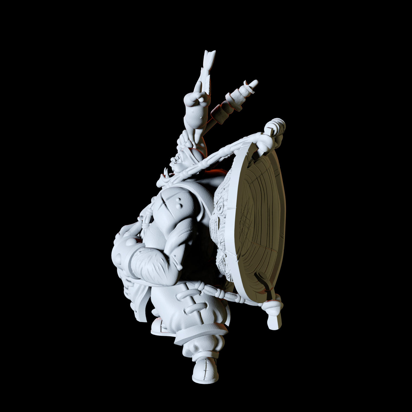 Half Orc Chef Miniature for Dungeons and Dragons, Pathfinder or other TTRPGs