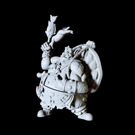 Half Orc Chef Miniature for Dungeons and Dragons, Pathfinder or other TTRPGs