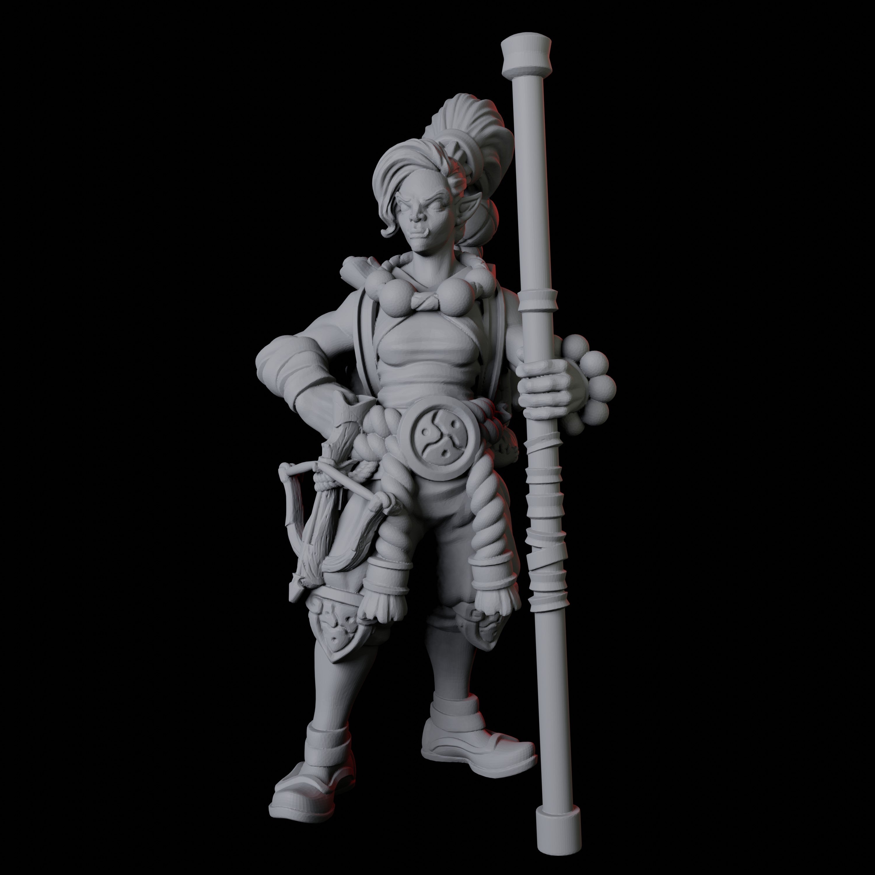 Half Orc Monk A Miniature for Dungeons and Dragons
