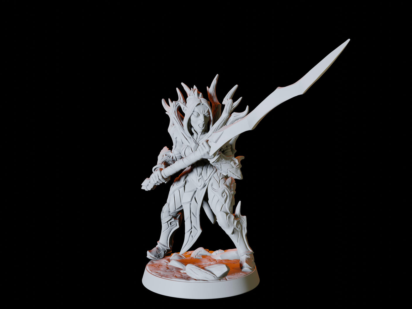 High Elf Army - Six Soldiers Miniature for Dungeons and Dragons, Pathfinder or other TTRPGs